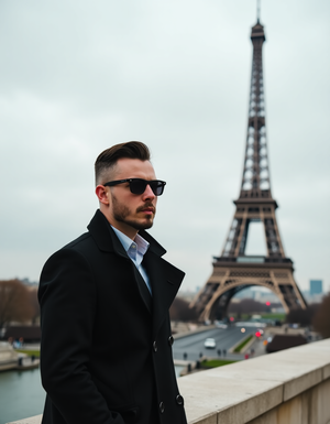 Image for model in Paris with the Eiffel Tower in background