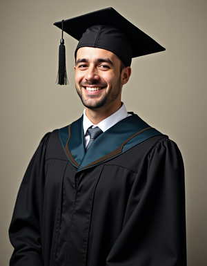Image for a graduate model in their academic gown